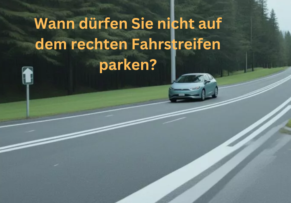 Wann dürfen Sie nicht auf dem rechten Fahrstreifen parken